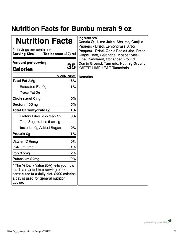 Bumbu merah earthy cumin