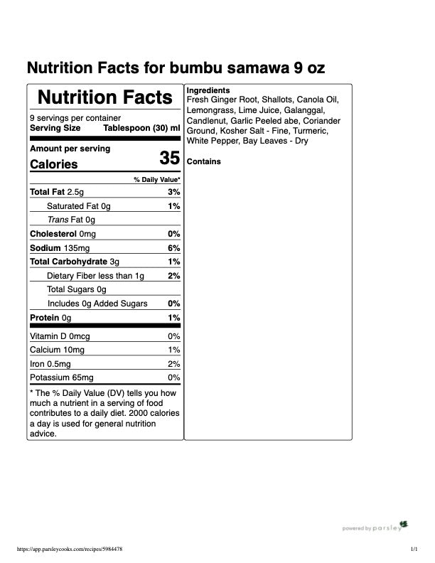 Bumbu Samawa spicy garlic